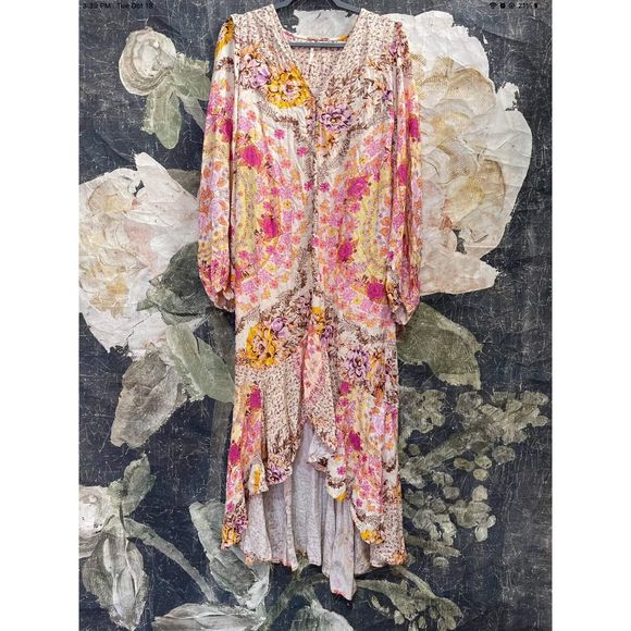 Free People Women's Marais Printed Midi Dress  Size Small - Picture 5 of 7